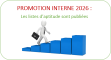 Résultats de la promotion interne 2026